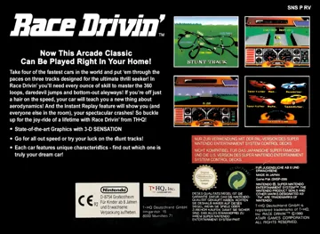 Race Drivin' (Europe) box cover back